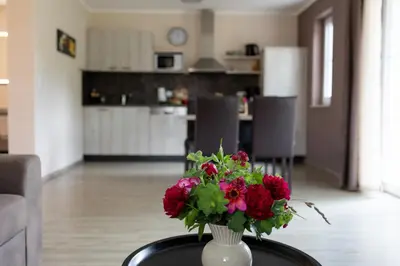 Küche/Küchenzeile in der Unterkunft Gästehaus Lemerhof