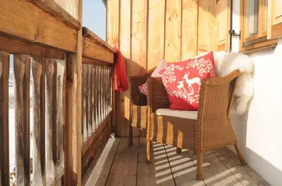 Ein Balkon oder eine Terrasse in der Unterkunft Seeleitenhof