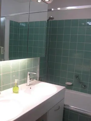 Ein Badezimmer in der Unterkunft Ferienwohnung Plaggemars Verm nur Sonntag auf Samstag