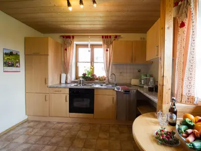 Küche/Küchenzeile in der Unterkunft Ferienwohnung Mohnblume