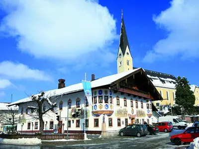 Das Gebäude in dem sich die Pension befindet