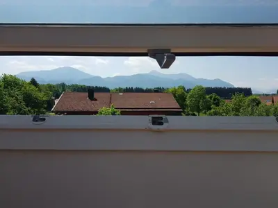 Ein allgemeiner Bergblick oder ein Berglick von der Ferienwohnung aus