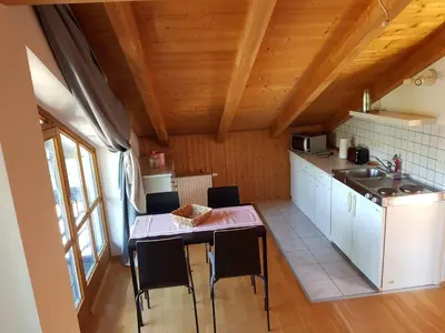 Küche/Küchenzeile in der Unterkunft Ferienwohnung am Chiemsee