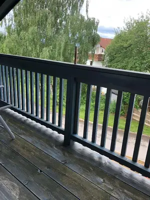 Ein Balkon oder eine Terrasse in der Unterkunft Ferienwohnung am Chiemsee