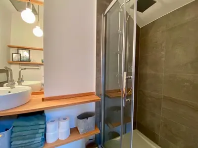 Ein Badezimmer in der Unterkunft Ferienwohnung Röthenbach