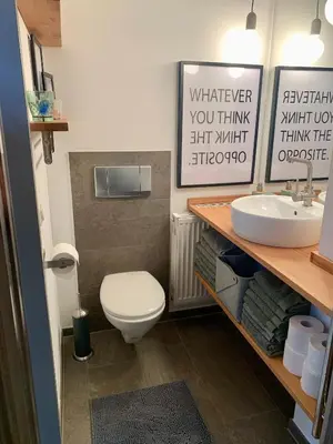 Ein Badezimmer in der Unterkunft Ferienwohnung Röthenbach