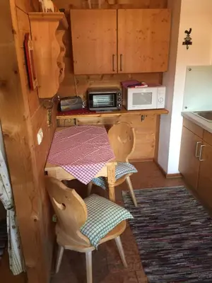 Küche/Küchenzeile in der Unterkunft Blockhaus-Traum Huber