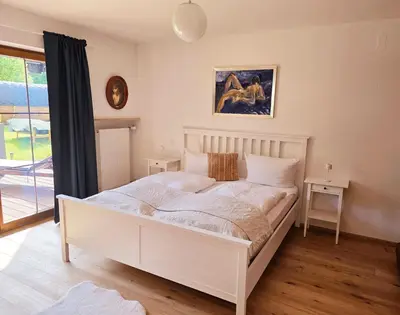 Ein Bett oder Betten in einem Zimmer der Unterkunft Chalet Anna