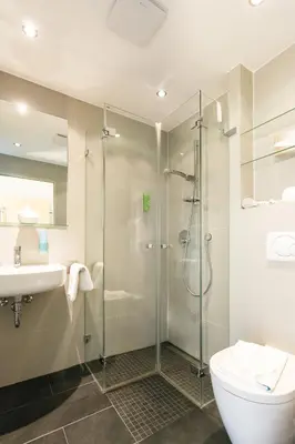 Ein Badezimmer in der Unterkunft Hotel Alpenblick