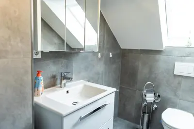 Ein Badezimmer in der Unterkunft Ferienwohnung Kaufbeuren