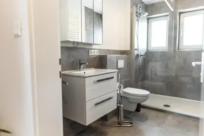 Ein Badezimmer in der Unterkunft Ferienwohnung Kaufbeuren
