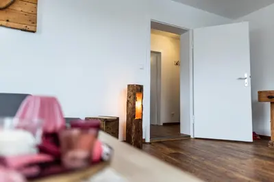 Ein Bett oder Betten in einem Zimmer der Unterkunft Ferienwohnung Kaufbeuren