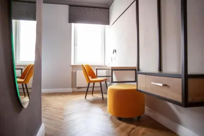 Ein Sitzbereich in der Unterkunft Bayerischer Hof