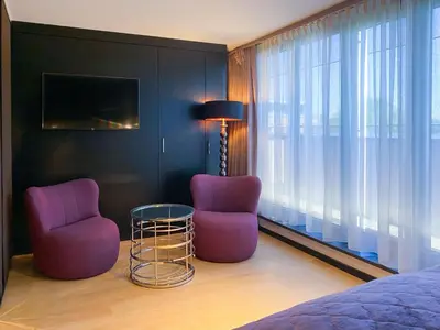 Ein Sitzbereich in der Unterkunft La Mansion Vi Vadi Hotel