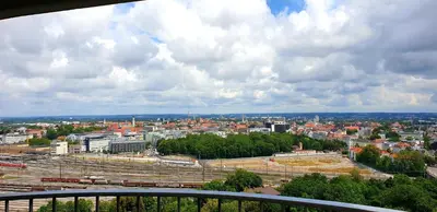 Ein allgemeiner Blick auf Augsburg oder ein Stadtblick von der Ferienwohnung aus