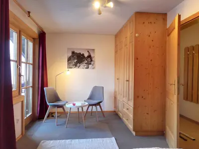 Ein Sitzbereich in der Unterkunft Ferienhaus Erika