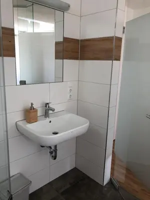 Ein Badezimmer in der Unterkunft Fischerhof