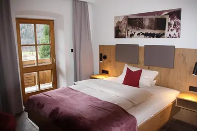 Ein Bett oder Betten in einem Zimmer der Unterkunft Zur Guten Einkehr