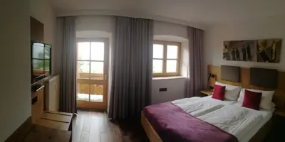 Ein Bett oder Betten in einem Zimmer der Unterkunft Zur Guten Einkehr