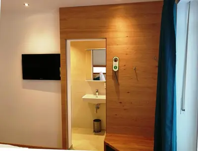 Ein Badezimmer in der Unterkunft Land-gut-Hotel Gasthof Waldschänke
