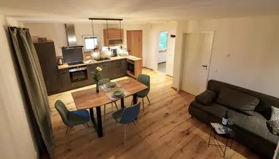 Küche/Küchenzeile in der Unterkunft Ferienwohnung Pölzl