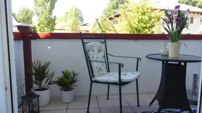 Ein Balkon oder eine Terrasse in der Unterkunft Ferienwohnung Mittl