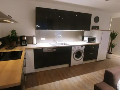 Küche/Küchenzeile in der Unterkunft Ferienwohnung MIA-LENA