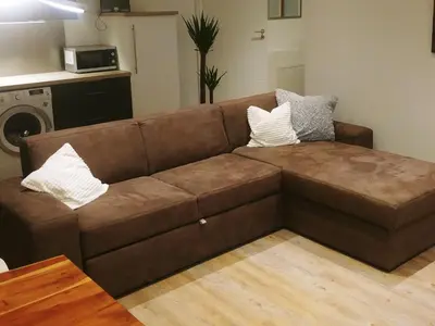 Ein Sitzbereich in der Unterkunft Ferienwohnung MIA-LENA
