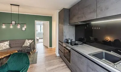 Küche/Küchenzeile in der Unterkunft Arbio I Cozy Apartment Augsburg-Göggingen