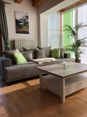 Ein Sitzbereich in der Unterkunft Zur Weberei