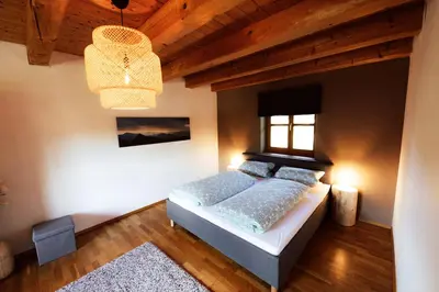 Ein Bett oder Betten in einem Zimmer der Unterkunft Zur Weberei
