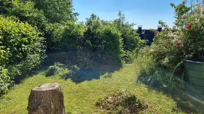 Ein Garten an der Unterkunft Ferienwohnung in Wartenberg