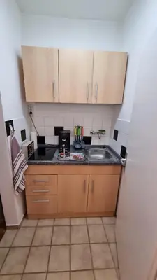 Küche/Küchenzeile in der Unterkunft Ferienwohnung in Wartenberg