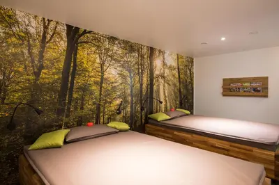 Ein Bett oder Betten in einem Zimmer der Unterkunft Hotel Tanneck