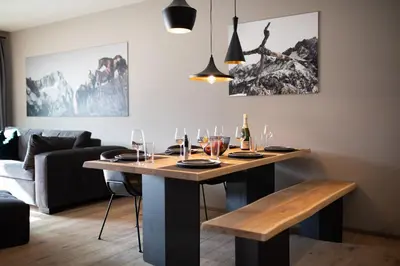 Ein Sitzbereich in der Unterkunft moun10 urlaubswohnen
