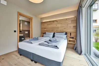 Ein Bett oder Betten in einem Zimmer der Unterkunft moun10 urlaubswohnen