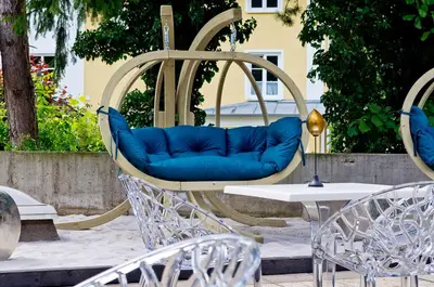 Ein Sitzbereich in der Unterkunft Arthotel ANA Gold