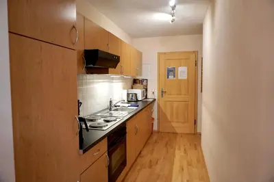 Küche/Küchenzeile in der Unterkunft Ferienwohnung Dehnert