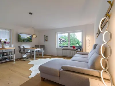 Ein Sitzbereich in der Unterkunft Moderne Bergstube mit 2 Schlafzimmer und großen Balkon