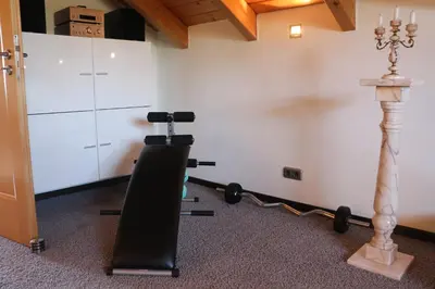 Das Fitnesscenter und/oder die Fitnesseinrichtungen in der Unterkunft Maisonette Deluxe by fewo-amperland