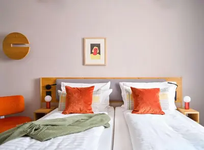 Ein Bett oder Betten in einem Zimmer der Unterkunft Flemings Hotel München-Schwabing