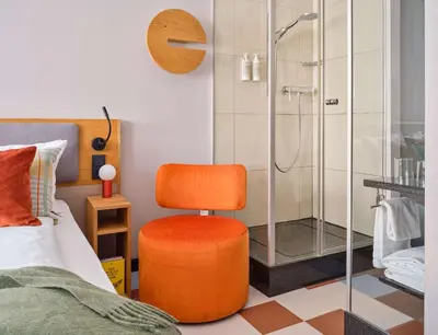 Ein Bett oder Betten in einem Zimmer der Unterkunft Flemings Hotel München-Schwabing
