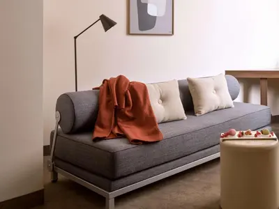 Ein Sitzbereich in der Unterkunft Flemings Hotel München-City