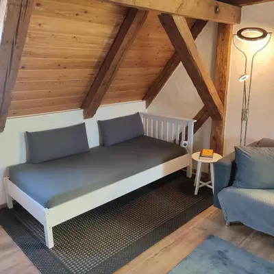 Ein Sitzbereich in der Unterkunft Appartement 1856