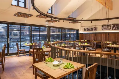 Ein Restaurant oder anderes Speiselokal in der Unterkunft Klosterbräu Schlehdorf