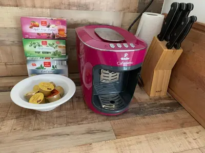 Kaffee-/Teezubehör in der Unterkunft Ferienwohnung Garten mit Terrasse