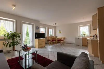 Küche/Küchenzeile in der Unterkunft Ferienwohnung Chiemsee