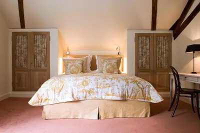 Ein Bett oder Betten in einem Zimmer der Unterkunft Brauereigasthof-Hotel Aying