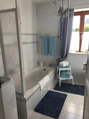 Ein Badezimmer in der Unterkunft Ferienwohnung Lau