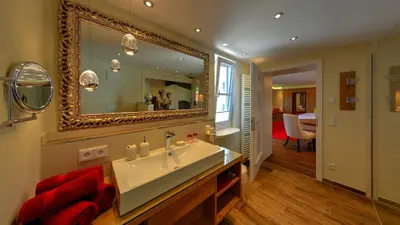 Ein Bett oder Betten in einem Zimmer der Unterkunft Boutique Hotel POST ANDECHS